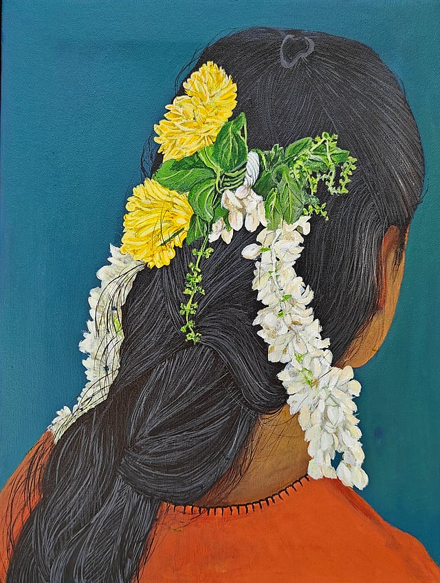 From Shaiba Rajesh's Women and Flowers series