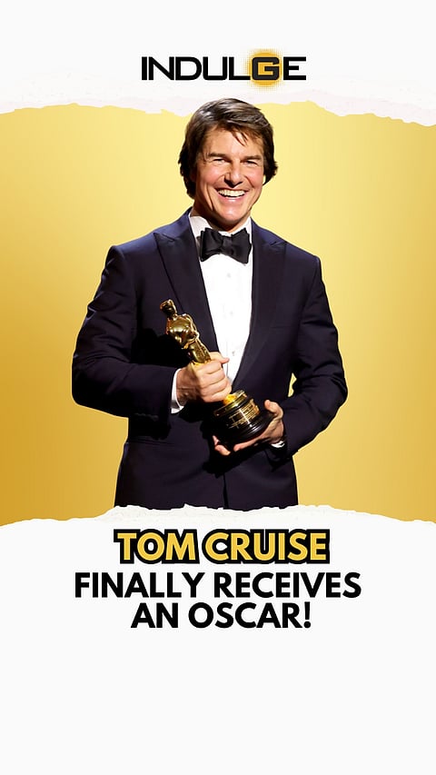 Tom Cruise wins his first Oscar and receives a minute long applause