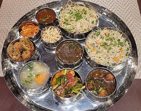 Indulge in the experience of a Chinese thali at this eatery in Jubilee Hills