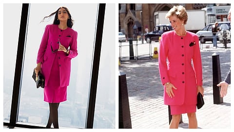 Escada blazer worn by Sonam Kapoor in the announcement was a particular favourite with Diana