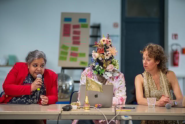 The play, Wait To Be Seated, examines powerful structures, literally and metaphorically