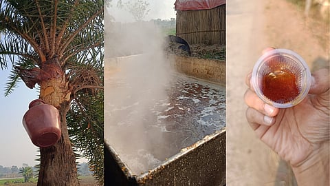 making of Khejur Gur 