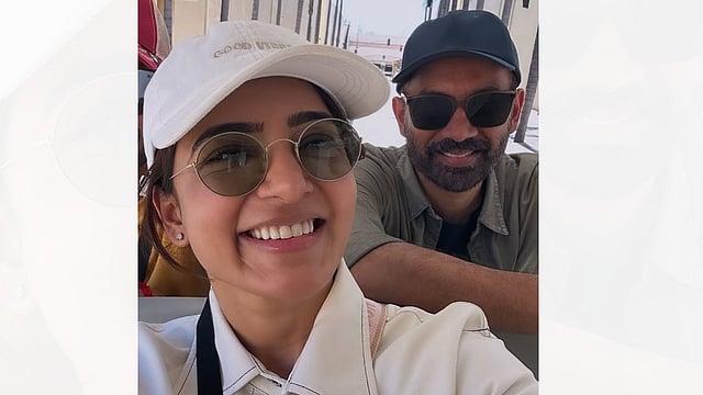 Samantha shared pictures of the couple on Instagram