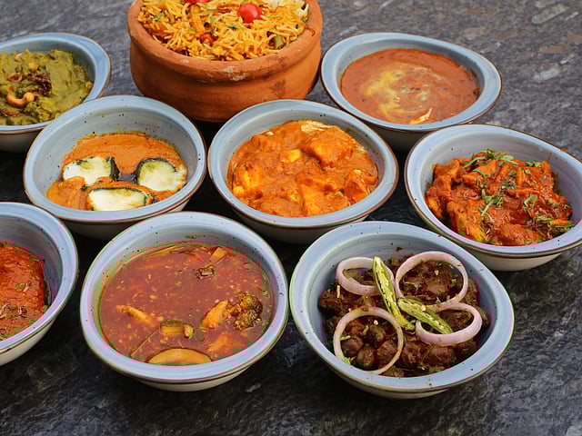 Main course at Olterra Sunday brunch had a great mix of Indian and Asian curries