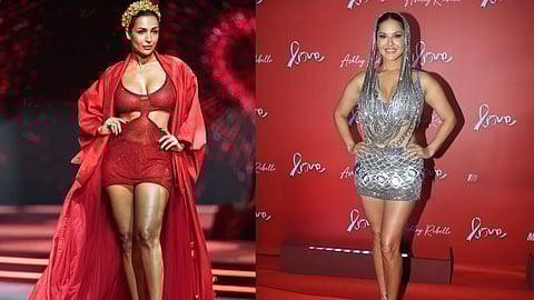 Malaika Arora and Sunny Leone walk the ramp as showstoppers in designer Ashley Rebello's World AIDS Day special show