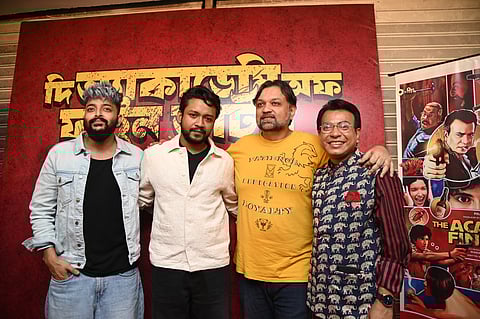 (L-R) Saurav, Jayabrata, Srijit, Rudranil at the premiere of The academy of Fine Arts