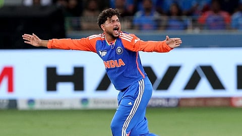 Kuldeep Yadav was awarded the medal for being the Impact Player of the Series in Team India's dressing room