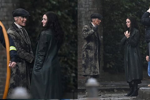 Cillian Murphy and Rebecca Ferguson on the set of the ‘PEAKY BLINDERS’ movie.
