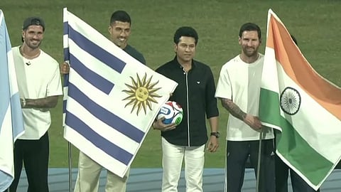 Lionel Messi with Indian flag
