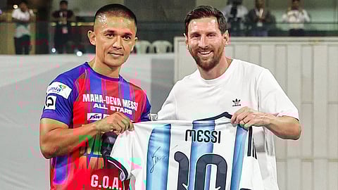 Sunil Chhetri and Lionel Messi