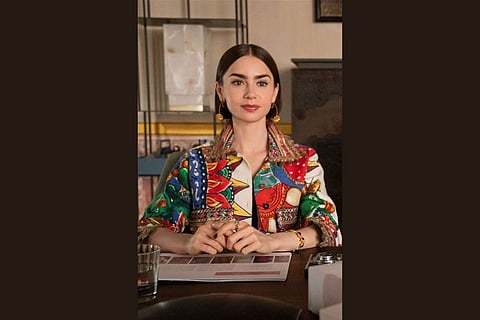 Which Indian designer did Lily Collins wear in Emily in Paris S5?