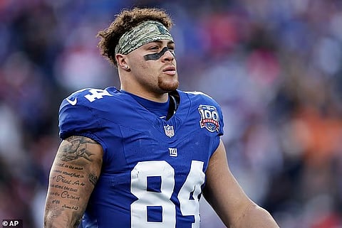 Theo Johnson was ruled out by the New York Giants