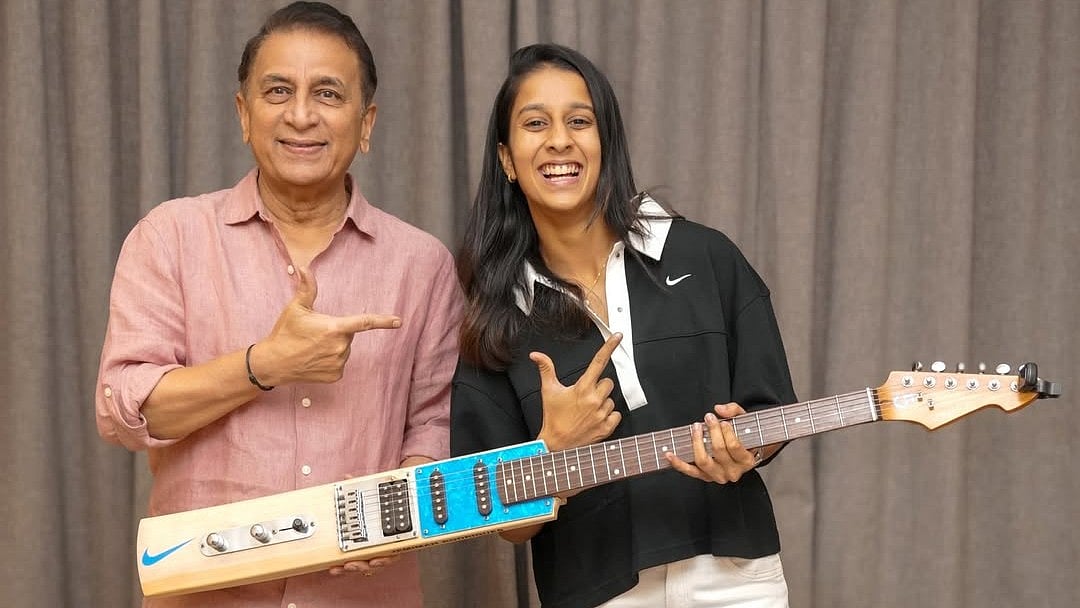 Sunil Gavaskar gifts custom designed guitar to World Cup winner Jemimah Rodrigues