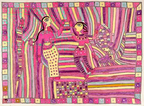 An art piece showcased at Beneath the Turning Sky at Museum of Art & Photography (MAP), Bengaluru