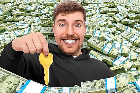 MrBeast says everyone watching this video has more money than me in their bank account; declaring his account is in negative