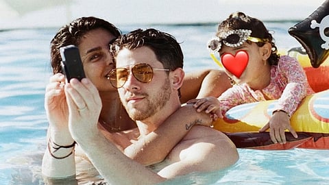 Nick Jonas Priyanka Chopra family vacation images from Turks and Caicos