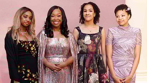 Here’s a glimpse of Shonda Rhimes and her daughters at Bridgerton Paris premiere
