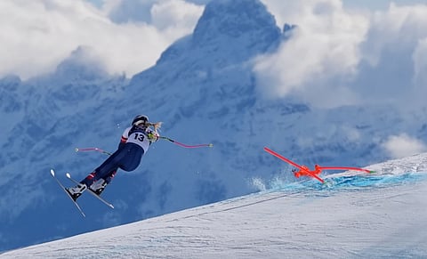 Lindsey Vonn had to be airlifted off the Olimpia della Tofane course