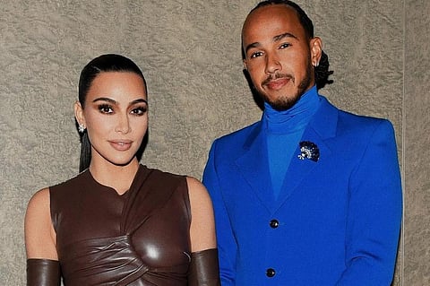Kim Kardashian and Lewis Hamilton spotted together at Super Bowl