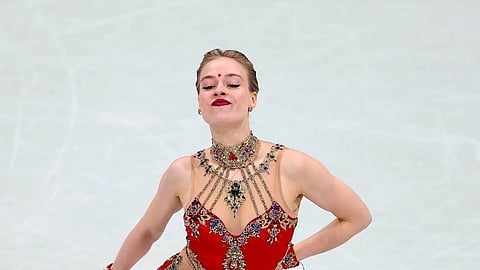 Did the Russian-Georgian skater Anastasiia Gubanova perform to Dhurandhar title track in Winter Olympics?