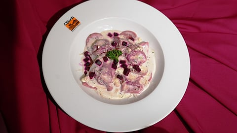 Ravioli Barbarbietola Formaggi (Beetroot Ravioli), a part of Chianti’s Valentine’s Special Menu