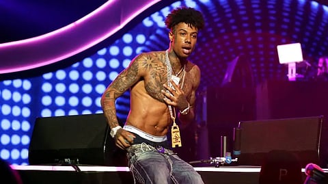 Blueface behaves inappropriately with wax figures at Madame Tussauds