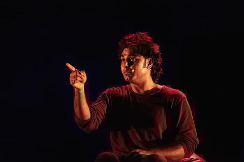 When the volatality and unpredictability of life forced Arna Mukhopadhyay to write his solo play, Abohoman 