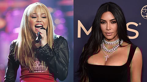 Kim Kardashian Hannah Montana blonde wig