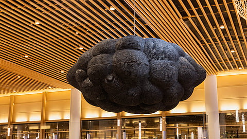 The big black cloud in Bengaluru airport transforms the T2 International Boarding Pier into a space of art, climate reflection and wonder