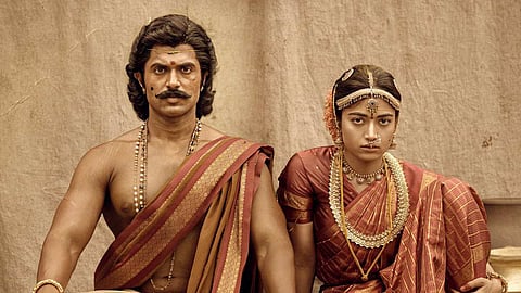 Newlyweds Rashmika Mandanna and Vijay Deverakonda cut cake on the sets of Ranabaali