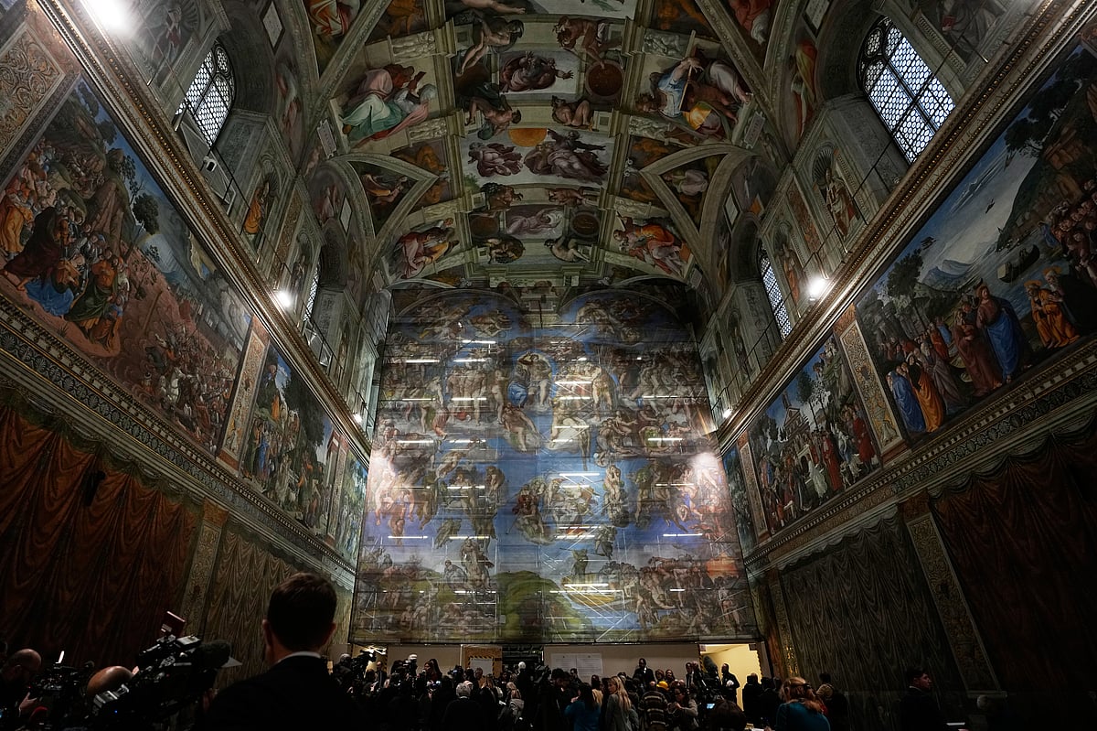 Vatican removes salty white film coating Michelangelo’s The Last Judgment