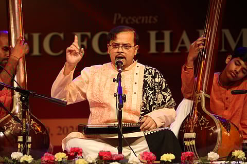 Pandit Iman Das presents a morning raaga concert at Namma Ashram