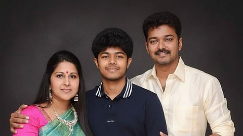 Vijay's son, Jason Sanjay has started identifying himself as Jason Sanjay S, with the “S” believed to stand for Sangeetha