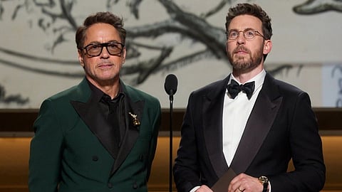 Chris Evans gets a thong from Robert Downey Jr at Oscars 2026 