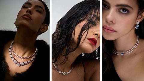 Close-up of handcrafted diamond jewellery showcasing fine Indian craftsmanship