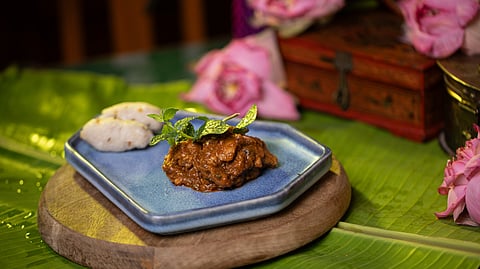 Inside a Chennai restaurant serving a seasonal Chettinad menu with a live kitchen experience