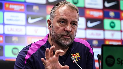 Barcelona coach Hansi Flick unhappy with refereeing decisions in match against Atletico Madrid