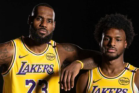 'Craziest thing ever': LeBron on sharing playoff stage with son Bronny as they make NBA history