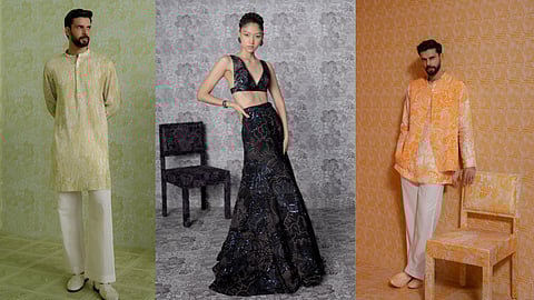 Ensembles with intricate motifs and fluid drape