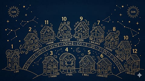 The 12 houses in astrology act like a map of your life. Each house represents a specific area,