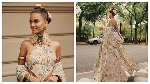 Natasha Poonawalla's kantha look brings a heritage Bengal craft to New York streets
