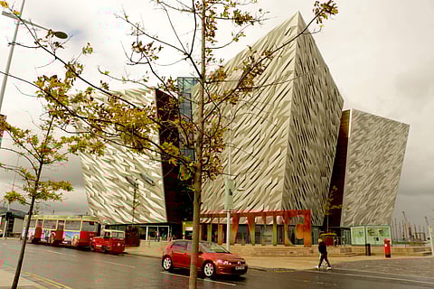 Facade of the Titanic Experience in Belfast