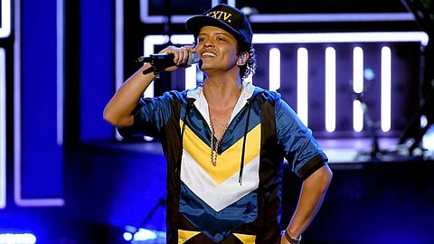 Bruno Mars during his opening AMA performance last year