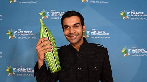 Rajkummar Rao with his trophy