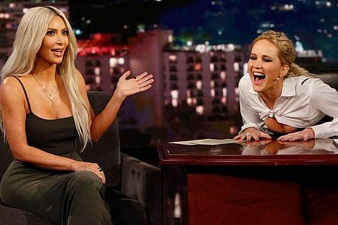 Jennifer Lawrence and Kim Kardashian-west-jimmy-kimmel