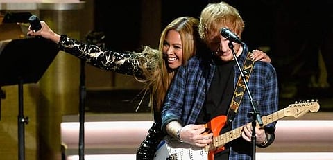 Beyonce and Ed Sheeran