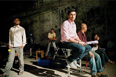 Ranbir Kapoor on set in the book, Living the Dream