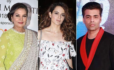 Shabana Azmi, Kangana Ranaut, Karan Johar