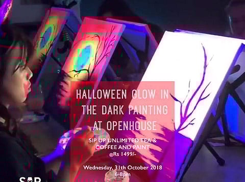 Sip and paint on Halloween Day