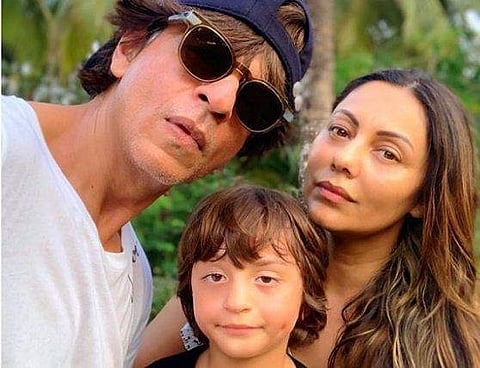 Gauri Khan with Shah Rukh Khan, AbRam